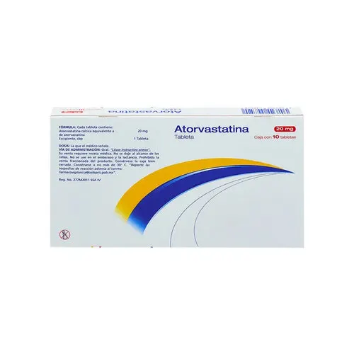 Atorvastatina 20 Mg Con 10 Tabletas