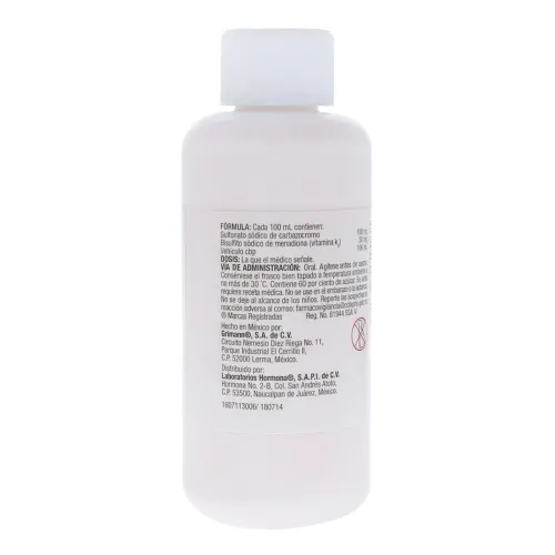 Hemosin-K 100/30 Mg Con 200 Ml De Jarabe