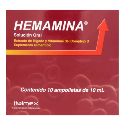 Comprar Hemamina Multivitamínico Suplemento Alimenticio Con 10 Ampolletas