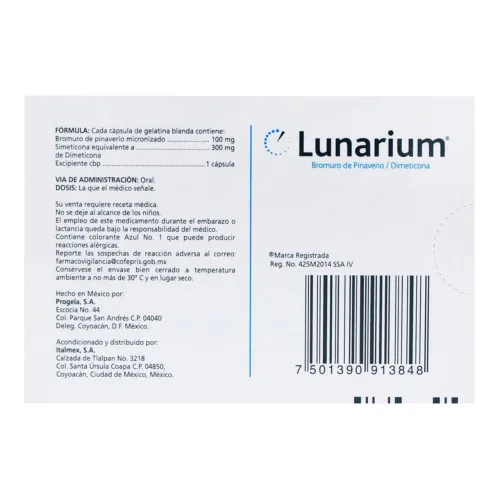 Comprar Lunarium 100/300 Mg Con 14 Cápsulas