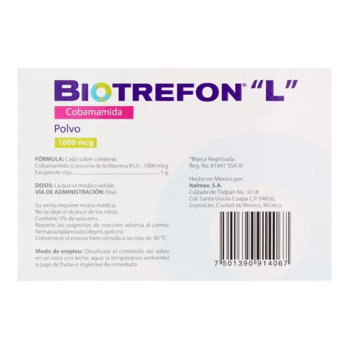 Comprar Biotrefón L 1000 Mcg Con 24 Sobres Con Polvo