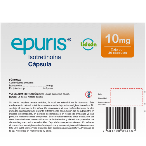 Comprar Epuris 10 Mg Con 30 Cápsulas