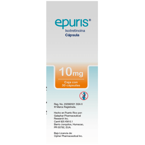 Comprar Epuris 10 Mg Con 30 Cápsulas