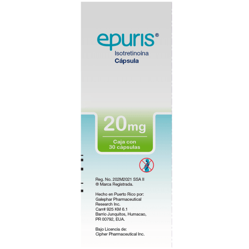 Comprar Epuris 20 Mg Con 30 Cápsulas