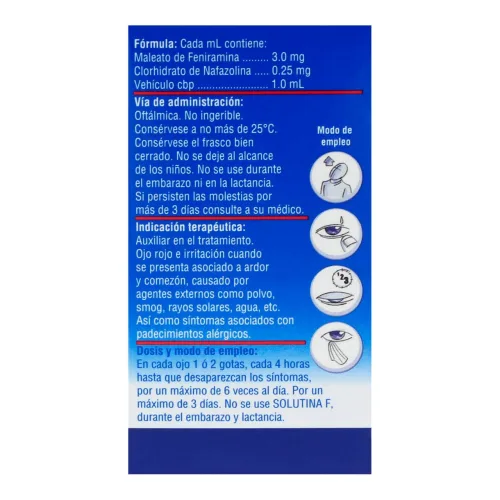 Solutina F 3/0.25 Mg Con 15 Ml De Solución Oftálmica