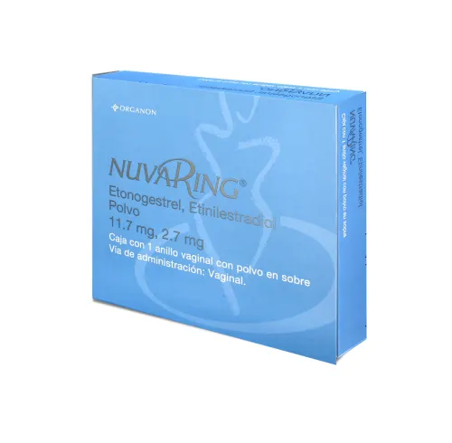 Nuvaring 11.7/2.7 Mg Anillo Vaginal Con Polvo En Sobre
