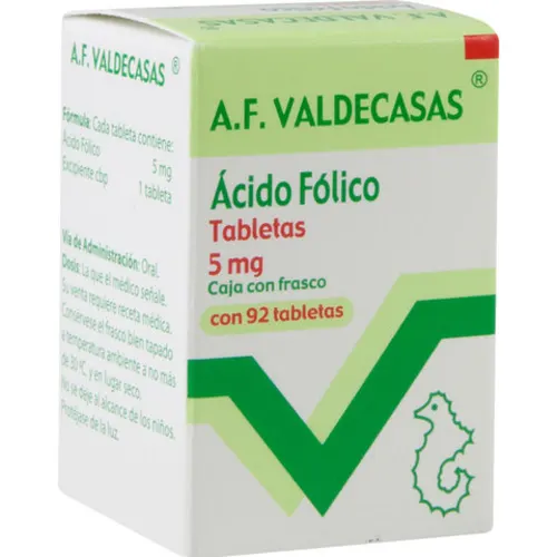 Ácido Fólico Valdecasas 5 mg 92 tabletas