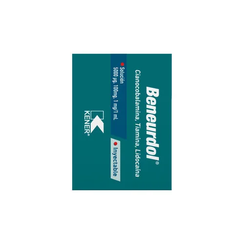 Beneurdol 5000 Mcg/100 Mg /1 Mg/1 Ml Solución Inyectable Con 1 Frasco Ámpula De 10 Ml