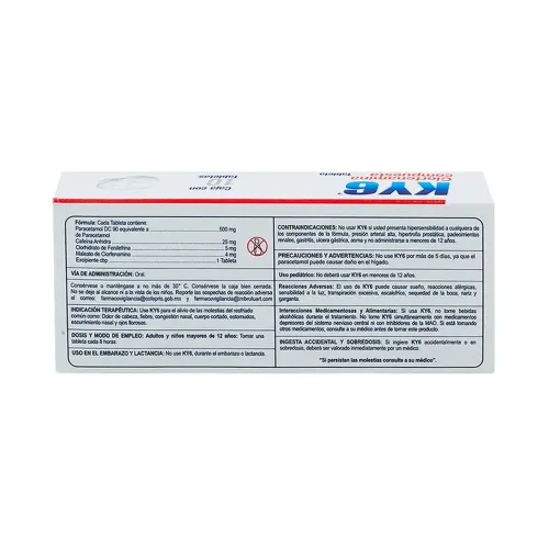 Ky6 500/25/5/4 Mg Con 10 Tabletas