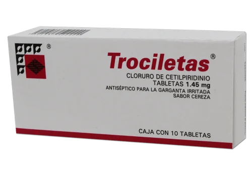 Comprar Trociletas Cloruro De Cetilpiridino 1.45 Mg Con 10 Tabletas