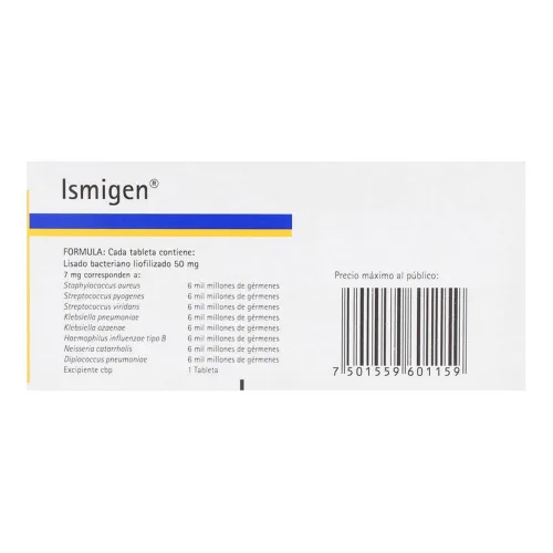 Comprar Ismigen 50 Mg Con 10 Tabletas