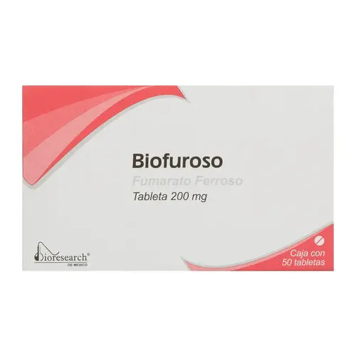 Fumarato Ferroso 200 Mg Con 50 Tabletas