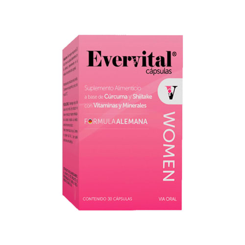 Comprar Evervital Women Vitaminas Y Minerales Suplemento Alimenticio Con 30 Cápsulas