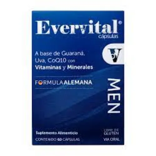 Comprar Evervital Men Suplemento Alimenticio Con 30 Cápsulas