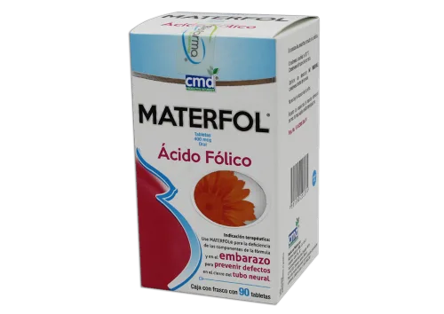 Materfol 90 comprimidos 0.4 mg precio