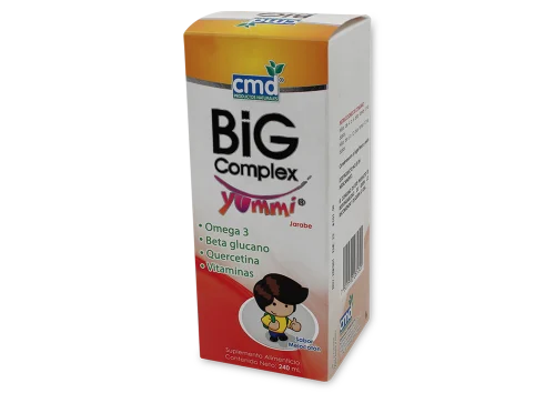Big complex yummi 1 jarabe 180/40/20mg/240m precio