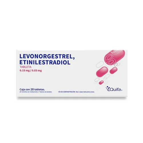 Levonorgestrel Etinilestradiol 0.15 Mg / 0.03 Mg Con 28 Tabletas