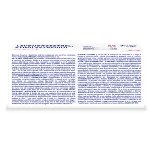 Levonorgestrel, Etinilestradiol 0.15/0.03 Mg Con 21 Tabletas