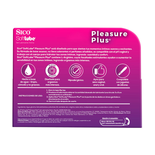 Comprar Sico Soft Lube Pleasure Plus Gel Lubricante Íntimo 56.7 Gr