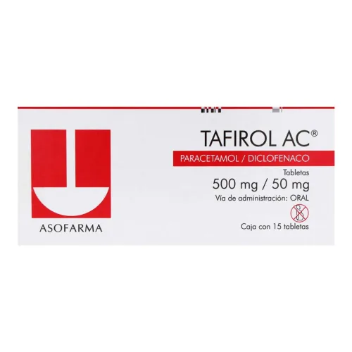 Comprar Tafirol Ac 500/50 Mg Con 15 Tabletas