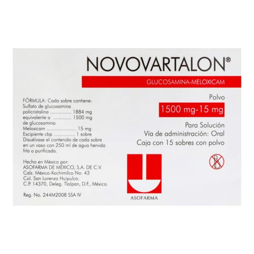 Comprar Novovartalon 1500/15 Mg Polvo Para Solución Con 15 Sobres