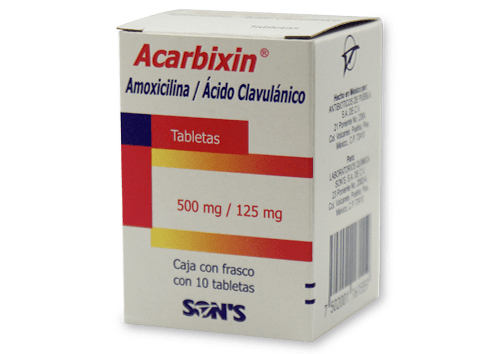 Comprar Acarbixin 500/125 Mg Con 10 Tabletas