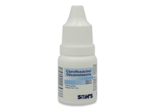 Comprar Ciprofloxacino, Dexametasona 3.5/1 Mg Solución Oftálmica Con 5 Ml