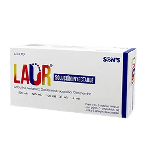 Comprar Laur 500/500/100/30/4 Mg Con 3 Frascos Ámpula