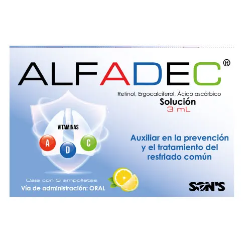 Comprar Alfadec 2.75/0.01 Mg/6000 Ui Solución Oral Con 5 Ampolletas De 3 Ml