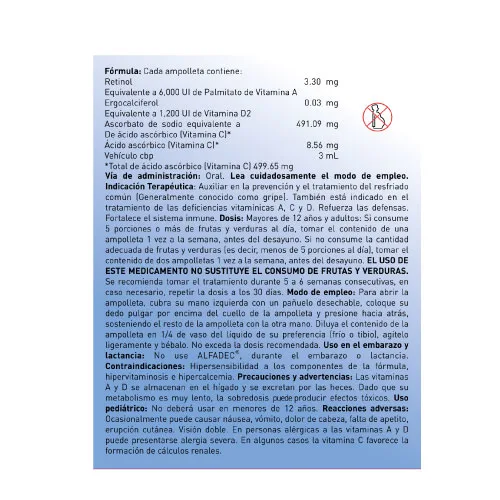 Comprar Alfadec 2.75/0.01 Mg/6000 Ui Solución Oral Con 3 Ampolletas De 3 Ml