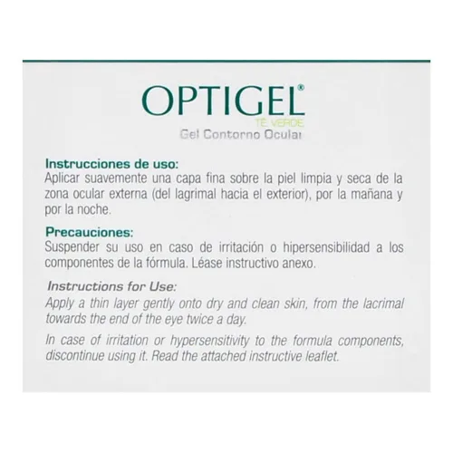 Optigel Té Verde Gel Antiedad Para El Contorno De Ojos Con 15 G