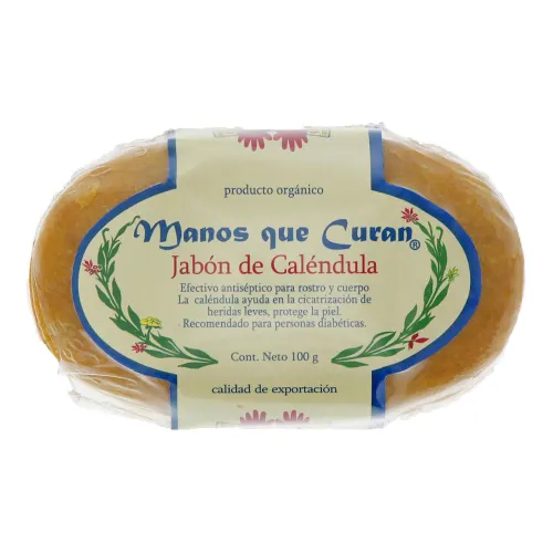 Jabón orgánico manos que curan de caléndula 100 gr.