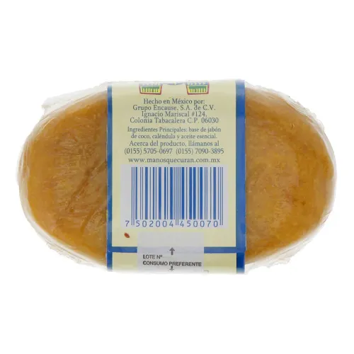 Jabón orgánico manos que curan de caléndula 100 gr.