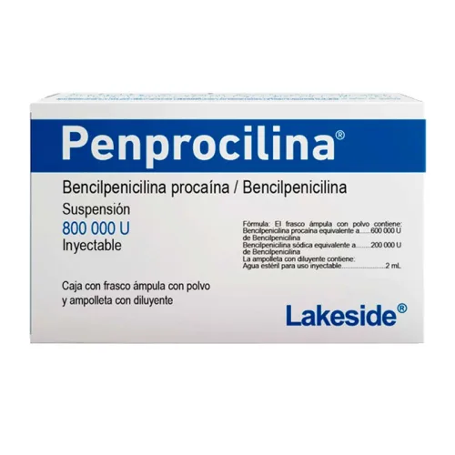 Comprar Penprocilina 800 000 Ui Con 1 Frasco Con Ámpula
