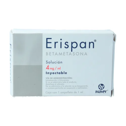 Erispan 4 Mg Solución Inyectable Con 1 Ampolleta Y Jeringa