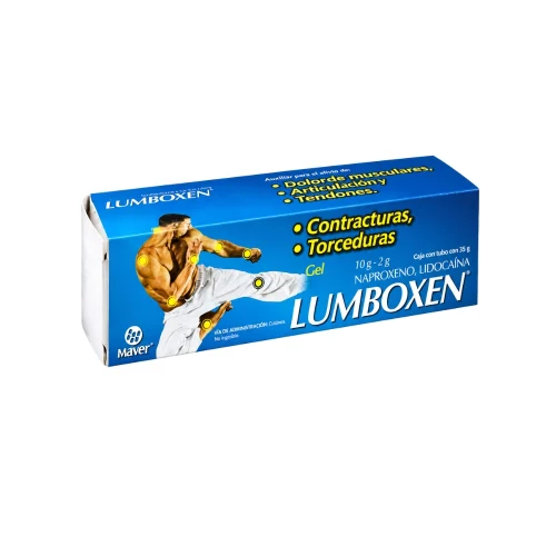 Lumboxen azul 1 gel 10g/2g de 35 g precio