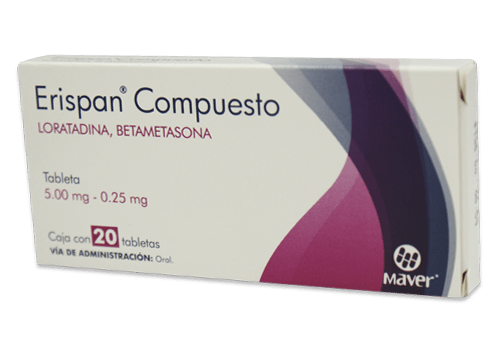 Comprar Erispan Compuesto 5/0.25 Mg Con 20 Tabletas