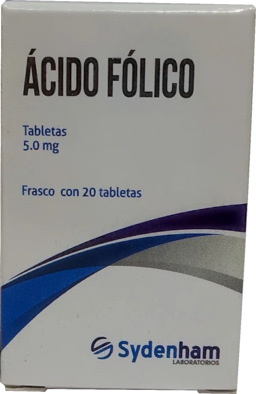 Comprar Ácido Fólico 5 Mg 20 Tabletas