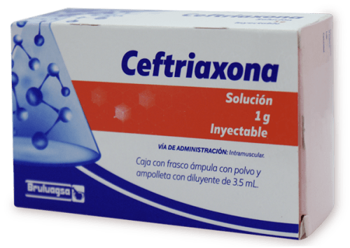 Comprar Ceftriaxona 1 G Solución Inyectable 3.5 Ml