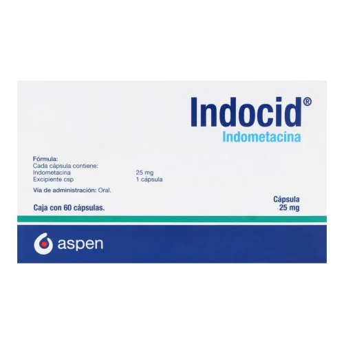 Comprar Indocid 25 Mg Con 60 CÁPsulas