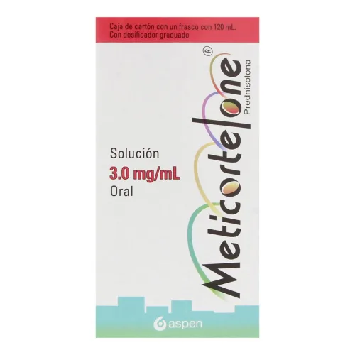 Meticortelone 3 Mg Solución Oral Sabor Frutas Con 120 Ml