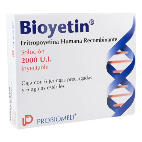 Comprar Bioyetin 2000 Ui Con 6 Jeringas Precargadas