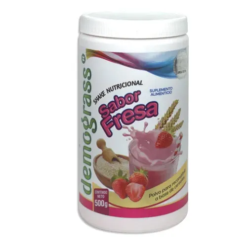 Demograss Malteada Polvo Fresa Con 500 G