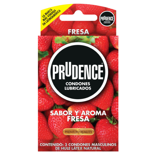 Prudence Condones Sabor Y Aroma Fresa Con 3 Piezas