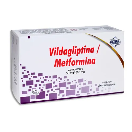 Vildagliptina Metformina 50 Mg/ 500 Mg Con 60 Comprimidos