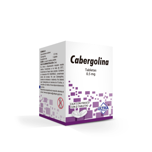 Comprar Cabergolina 0.5 Mg Con 2 Tabletas