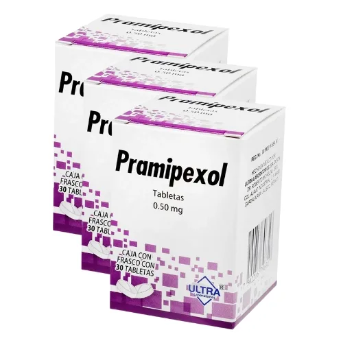 Comprar Pramipexol 0.5 mg con 30 tabletas pack 3x2