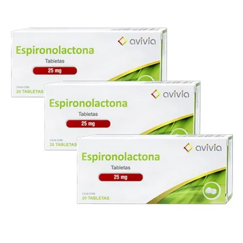 Comprar Espironolactona 25 mg con 20 tabletas pack 3×2