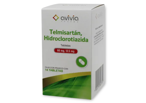 Comprar Telmisartán, Hidroclorotiazida 80/12.5 Mg Con 14 Tabletas