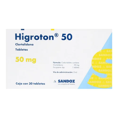 Comprar Higroton 50 Mg Con 30 Tabletas
